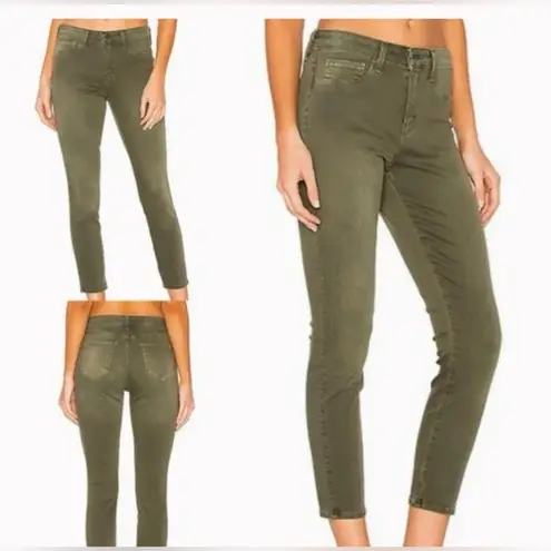 L'Agence  Margot High-rise Skinny jeans in army green