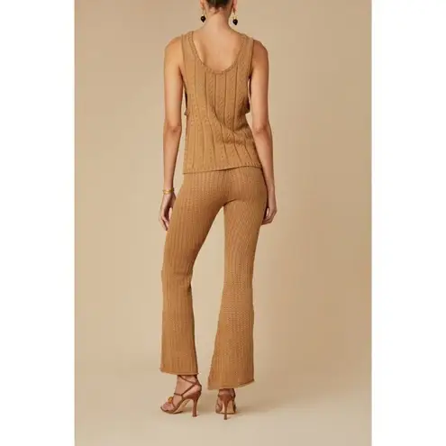 Savannah Morrow Casey Top Oversized Sweater Knit Tank in Almond Size Medium NWT Tan