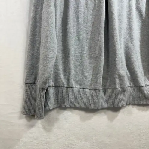 Jockey Gray Sweatshirt Women's Size XL Finger Slit Sleeve Soft Fleece Cowl Neck