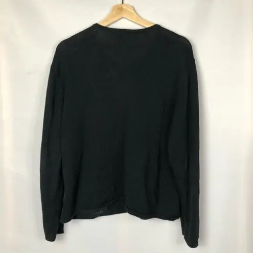 Crystal Kobe Black Button Down Snowman Snowflake Tacky Christmas Sweater M Size M