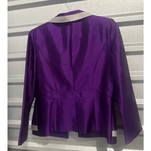 Vintage Lily & Taylor Wool/ Silk Blazer, Size 12, Purple
