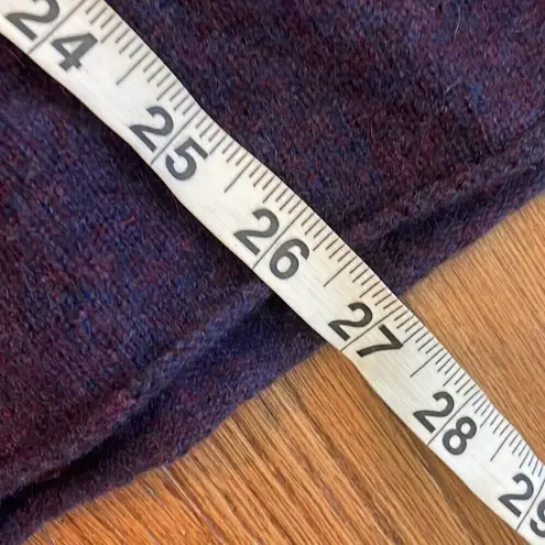 White + Warren purple cashmere vneck fringe trim sweater m Size M