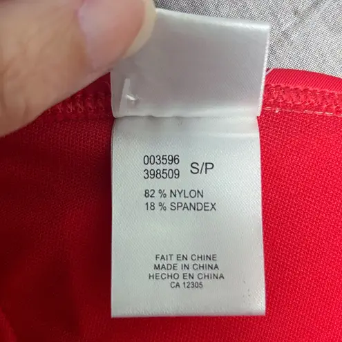 Body Glove Red Triangle Halter Back Tie Removable Pads Bikini Top Small NWT NOS