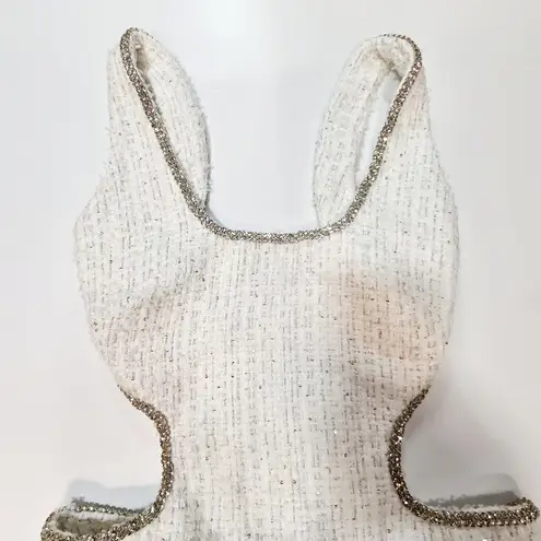 NBD  Kenzie Mini Dress in White Metallic