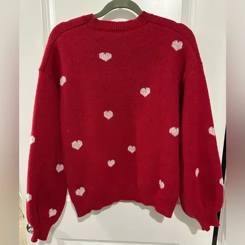 Women's Red Heart Pattern Fine