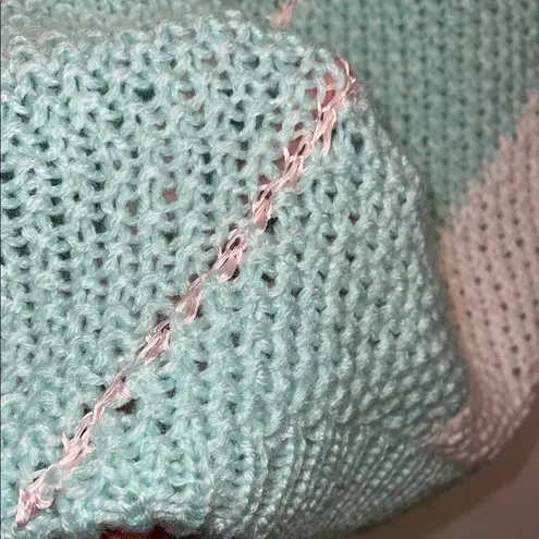 Mint and white Vintage Sweater Extra Touch Vintage sleeveless vest cap sleeves Green Size 1X