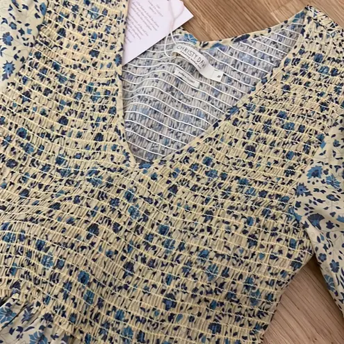 Christy Dawn NWT Basil Dress in Larkspur Ditsy Field Silk-Cotton