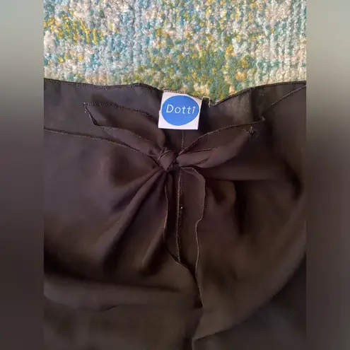 Dotti sheer black tie front swim beach pants, size medium