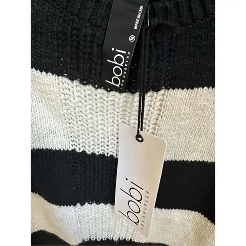 Bobi  Los Angeles Black and White Center Stitch Sweater Size M - Image 3