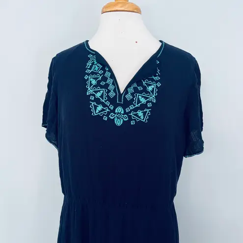 Stitch Fix Brixon Ivy Navy Blue Teal Short Sleeve Dress