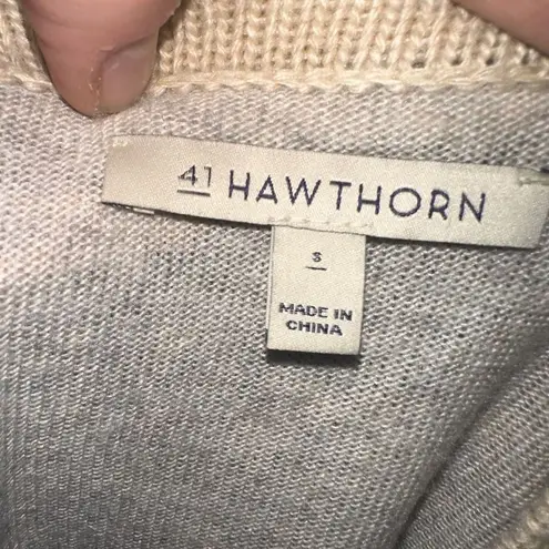 41 Hawthorn Stitchfix S oatmeal navy pullover sweater Tan
