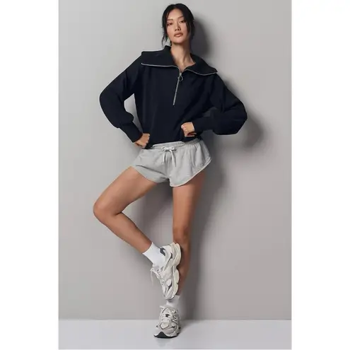 Varley Vine Half Zip Pullover Sweatshirt Sweater in Black Size Small Oversized