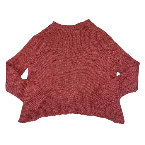 Wooden Ships by Paola Buendia red distressed sweater women’s size