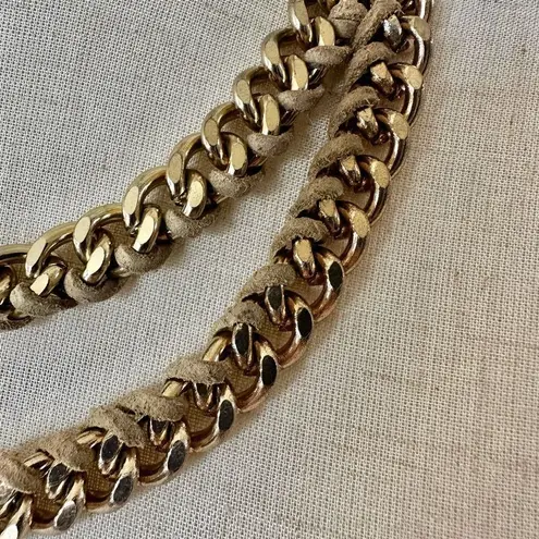 Gold tone cord wrapped necklace