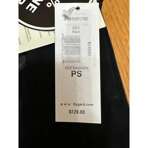 Peter Nygard Black Genuine Leather Suede Vest Women’s Small PS NWT