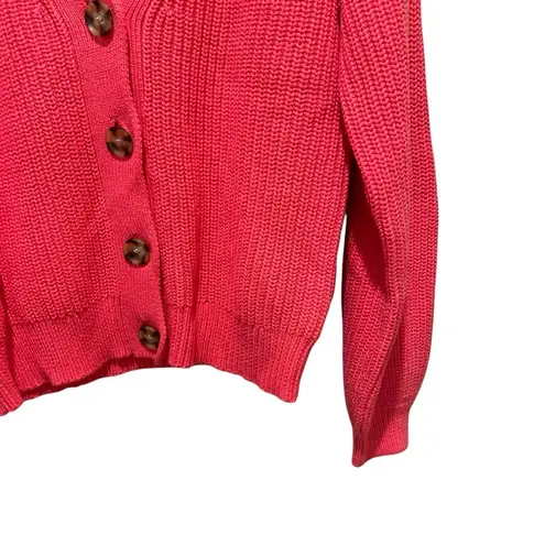 Gap  Button Front Cardigan Sweater V Neck Rose Bush Pink Women’s Size XS