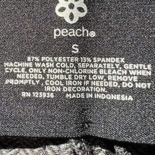 PEACH Womens Pull On Pants Size S Dark Gray Knit Legging Style Mid Rise Pockets