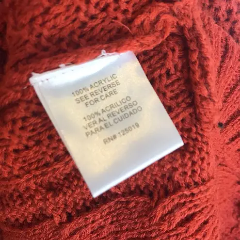 Joseph A NWT Cable Knit Rust Turtleneck Sweater