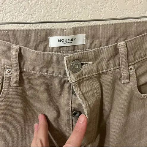 Moussy Vintage Cotton Beige Howa Denim Jeans