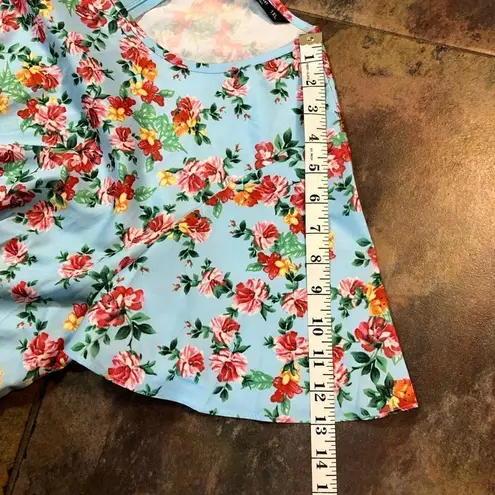 SheIn  Curve Women’s Floral Romper with Bell Sleeves and Belt Size XL