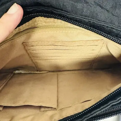 Baggallini Venture Crossbody Bag in Black Cheetah w/Sand Lining