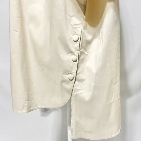 Denim & Co New Button Side High Low Hem Long Sleeve Shirt Stone Khaki Size 3X