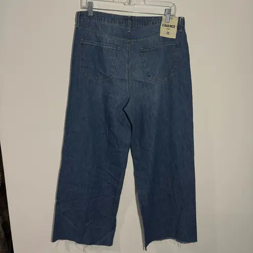 L'Agence NWT Danica High Rise Wide Leg Raw Hem Jeans Size 30