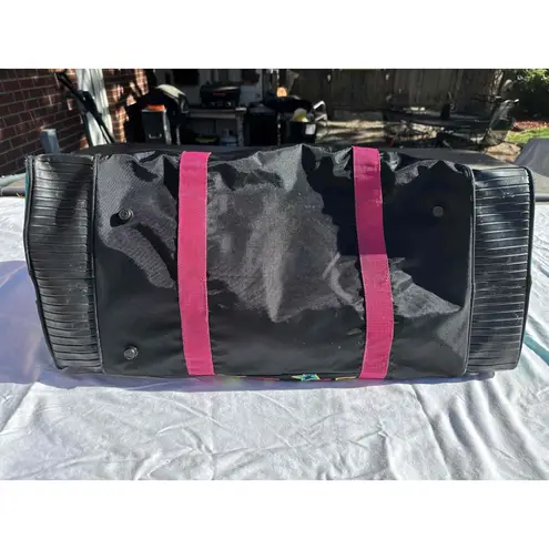 Coors Light Y2K 90s Teal Pink Duffel Bag Zip Logo Print Black