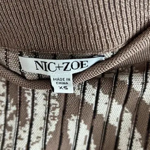 Nic+Zoe NWT Zic + Zoe A Line skirt Animal Print Pull On Flare Elastic Waist XS