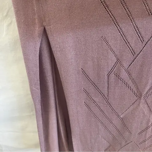 H by Halston Cardigan Womens 1X Light Purple Mauve Duster Open Front Dainty Boho