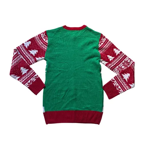 Peanuts Snoopy Christmas Ugly Sweater S Green Red Holiday Festive Knit Pullover