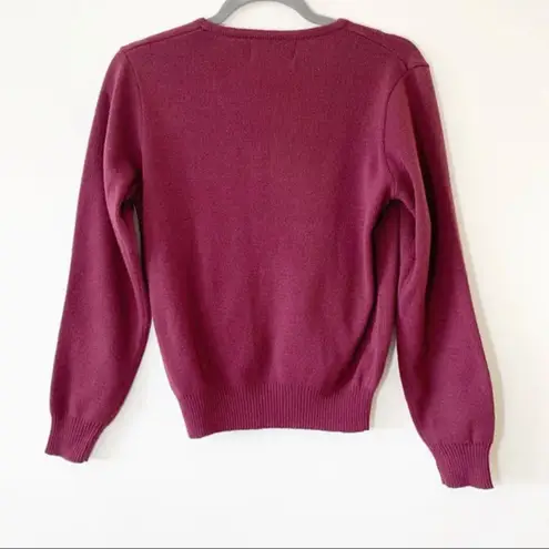 Vintage Lilly of California Purple Sweater Orchids Size Small Pinup Girl Cali S