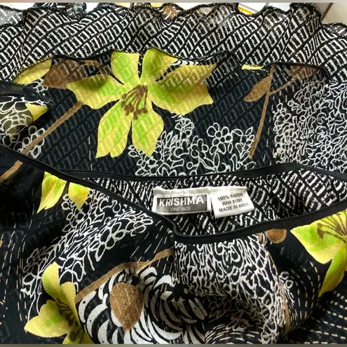 KRISHMA Tropical Geometric Print Reversible Maxi Skirt NWOT Size undefined