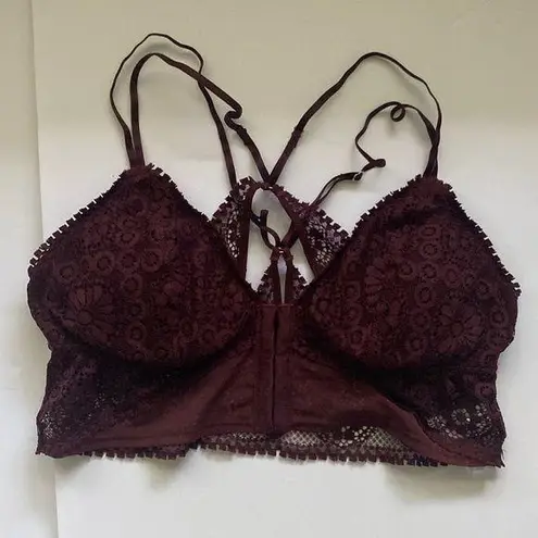 Aerie  padded lace double strap corset racerback bralette, size medium