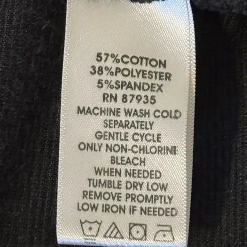 Susan Graver Knit Corduroy Straight Leg Pull-On Pants Soft Black Women’s Large L