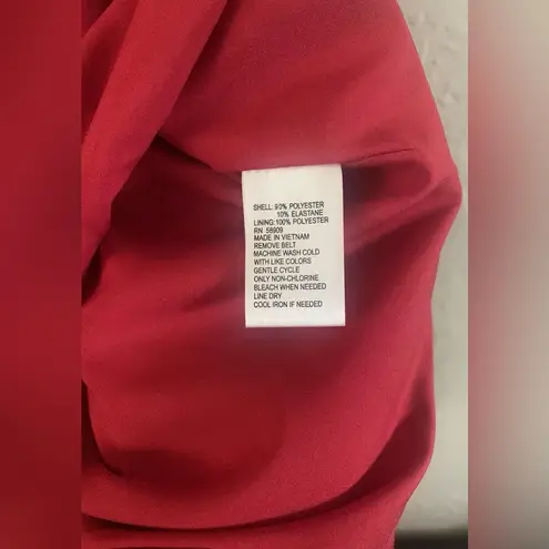 Alex Marie Nordstrom Red Belted Sheath Dress w/ Flutter Sleeves Wm’s Size 6