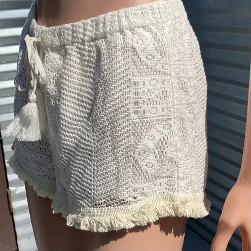 Seafolly Lace Shorts Cream Size XS