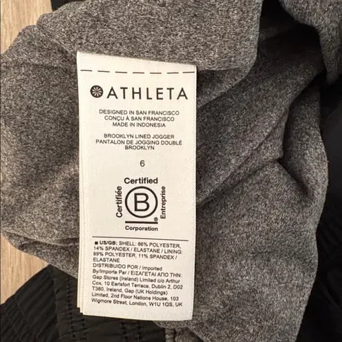 Athleta  Brooklyn Lined Jogger Pants Women’s Size 6 in Black