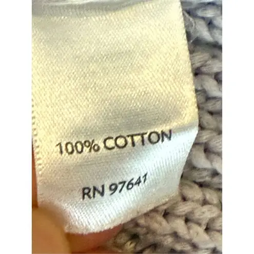 J.Jill 100% Cotton Lilac Knit 2 Button Front Mini Bell Sleeve sweater Purple Size L