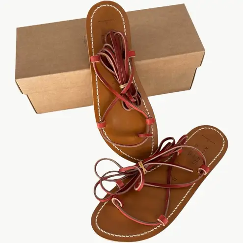 NIB DÔEN & K.Jacques Bikini Sandal | Sz 40 (9) | Rouge Vachetta Brown
