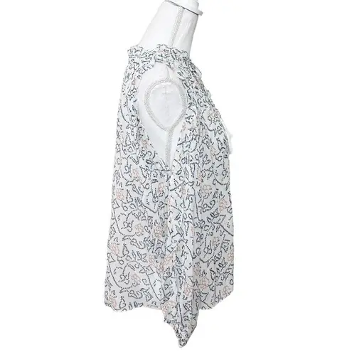 Ulla Johnson NWT Dunia Cold Shoulder Blouse Silk Floral White Women’s Size 0
