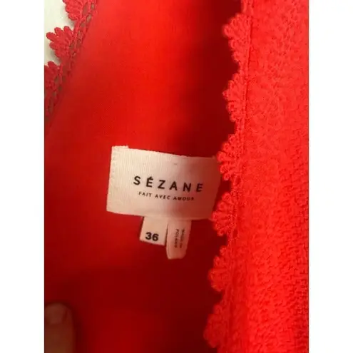 Sézane Sezane Daniela Red Mini Dress Sz. 4