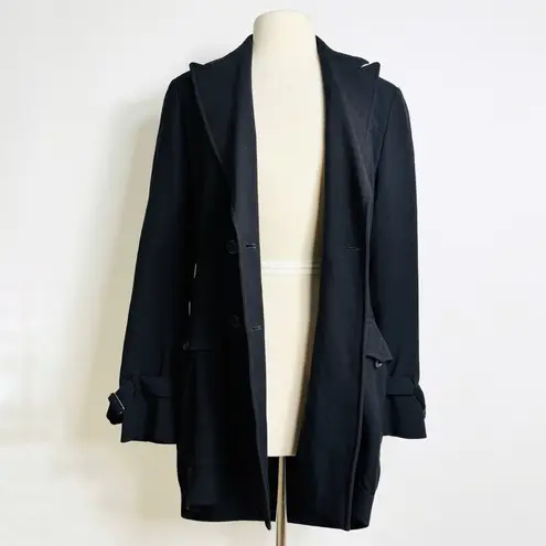 Dries Van Noten 100% wool tailored black blazer with longer contrast back panel