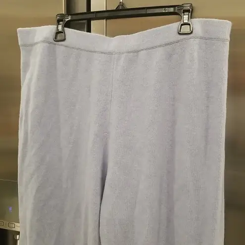 St. John ππ Wool Blend Pants Elasticized Waist Periwinkle Melange Blue XL NWOT