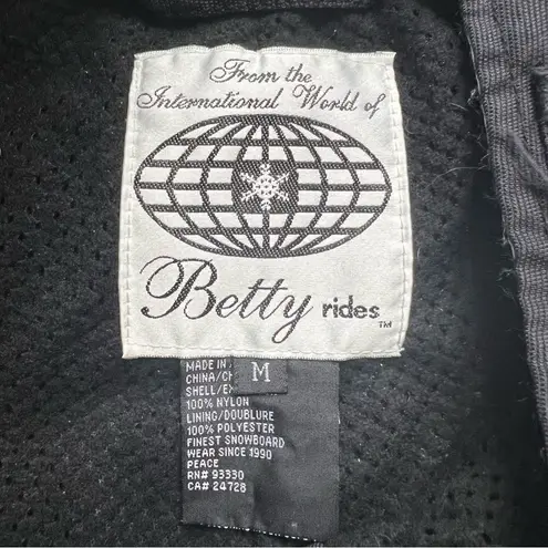 Betty Rides Women’s Ski Pants Snowboard Gear Black Off White Size Medium