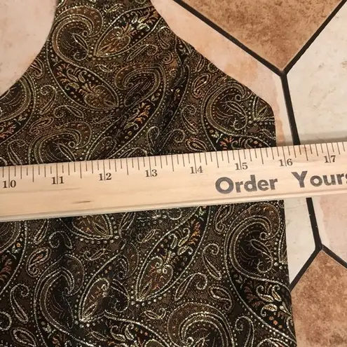 XScape Vintage  by Lawrence Kurtz gold halter top size 10 made in USA small - Image 5