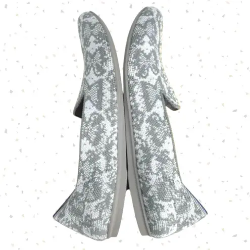 Rothy's The Loafer Ivory Grey Snake New Years Snakeskin Limited Edition Flats 6