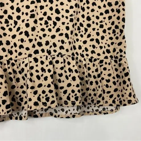 Lottie Moss Pacsun  Cheetah Print Ruffle Skirt‎ Size Small