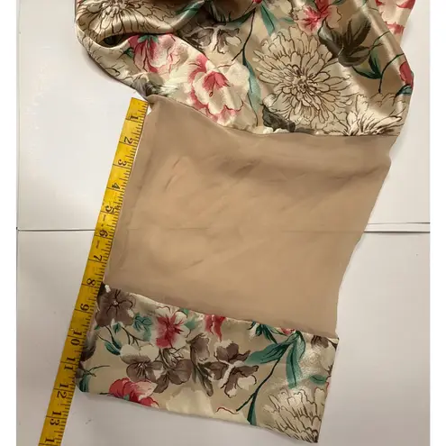 Vintage Inner Most Robe Women's Size Small Silky Kimono Style Floral Glam Sheer Gold - Image 6