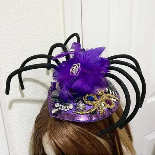 Customized Embellished Spider Fascinator Hat Halloween Costume Hat
